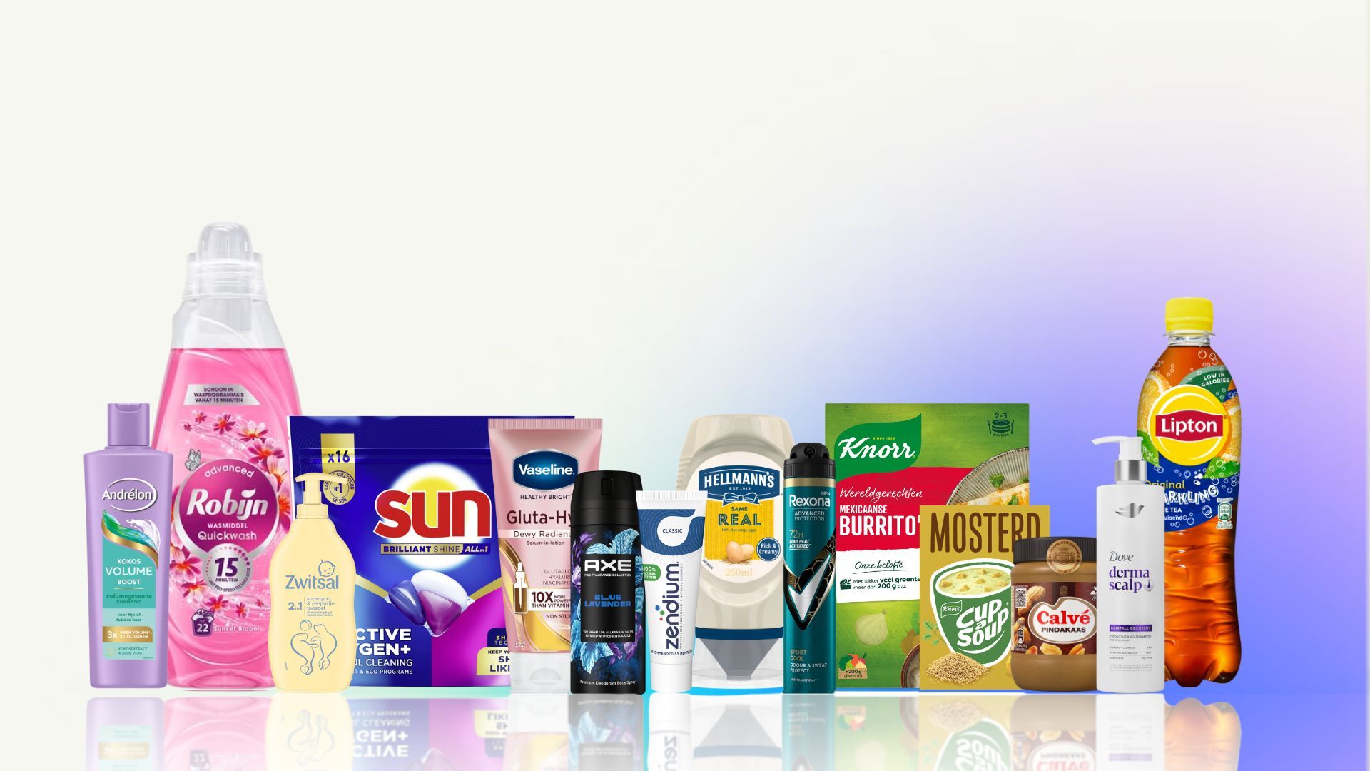 Unilever-producten presenteren