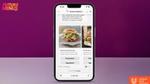 Een afbeelding van een smartphone met een pagina van de AI-app Recipe Intelligence.