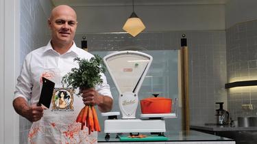 De vegetarische slager banner