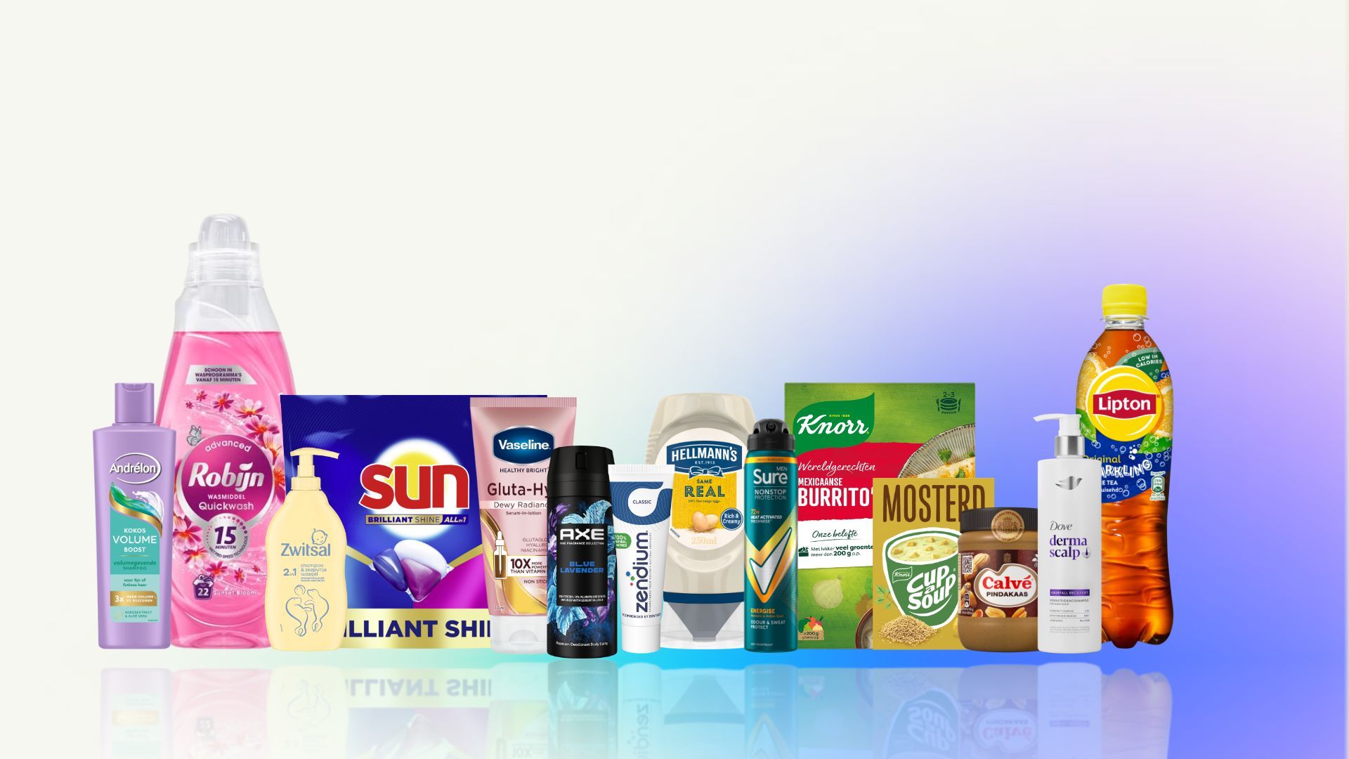 Unilever-producten presenteren